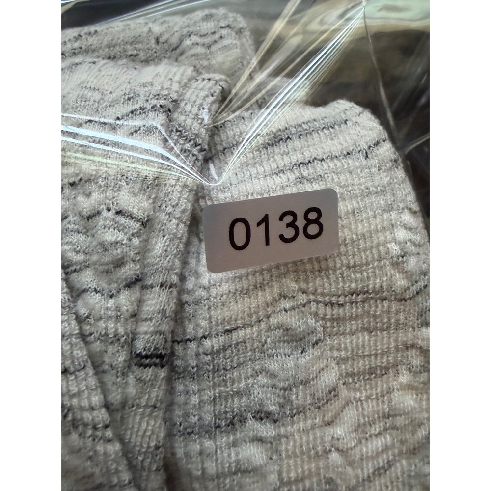 Anthropologie Saturday Sunday Cowl Neck Dress Grey Space Dye Knit 3/4 Sleeve S - Picture 6 of 6